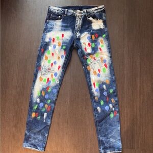 Vibrant Multicolor Skinny Jeans for Men